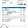editable template, Lebanon BBAC Bank statement easy to fill template in .xls and .pdf file format