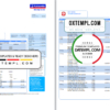 editable template, United Kingdom Nationwide bank statement template in .xls and .pdf format (5 pages)
