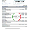editable template, Jordan Commercial Bank JCB bank statement easy to fill template in .xls and .pdf file format