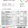 editable template, Estonia Luminor Bank proof of address bank statement template in Word and PDF format, .doc and .pdf format