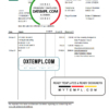editable template, Ireland AIB bank statement easy to fill template in Excel and PDF format