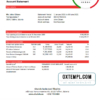 editable template, Estonia Citadele banka Eesti filiaal AS bank statement template in Excel and PDF format