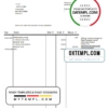 editable template, Ireland AIB bank statement  template in Word and PDF format