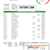 editable template, Equatorial Guinea The National Bank of Equatorial Guinea bank statement template in Word and PDF format