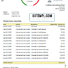editable template, Iraq Kurdistan International Bank proof of address statement template in Excel and PDF format