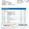 editable template, Lebanon BBAC Bank proof of address statement template in Word and PDF format