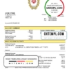 editable template, Iran Melli Bank statement template in Word and PDF format, good for address prove