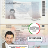 editable template, Canada Passport template in PSD format, fully editable (2010 - present)