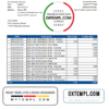 editable template, Indonesia Bank Rakyat Indonesia (BRI) bank statement easy to fill template in .xls and .pdf file format