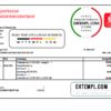 editable template, Germany Sparkasse Westmunsterland proof of address bank statement template in Excel and PDF format