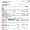 editable template, China Citic Bank Corp bank statement template in Word and PDF format