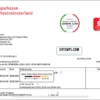 editable template, Germany Sparkasse Westmunsterland proof of address bank statement template in Word and PDF format