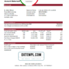 editable template, Cuba Bandec Banco de Credito y Comercio bank statement easy to fill template in .xls and .pdf file format