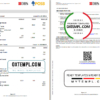 editable template, Singapore DBS bank proof of address statement template in Word and PDF format, 4 pages