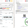 editable template, Singapore DBS bank proof of address statement template in Excel and PDF format, 4 pages