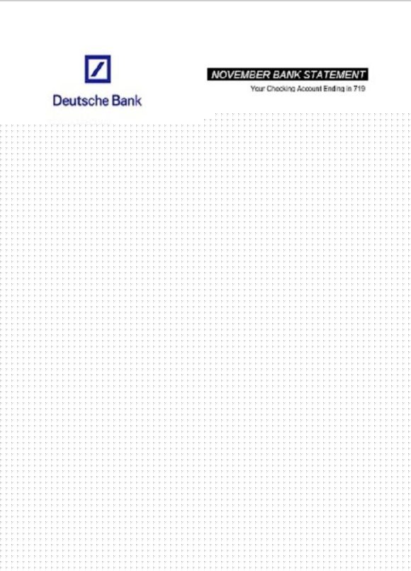 editable template, Germany Deutsche bank proof of address statement template in Word and PDF format