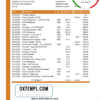 editable template, Chile Banco del Estado de Chile bank statement easy to fill template in .xls and .pdf file format