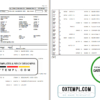editable template, India Finacle bank statement in Word and PDF format (2 pages)