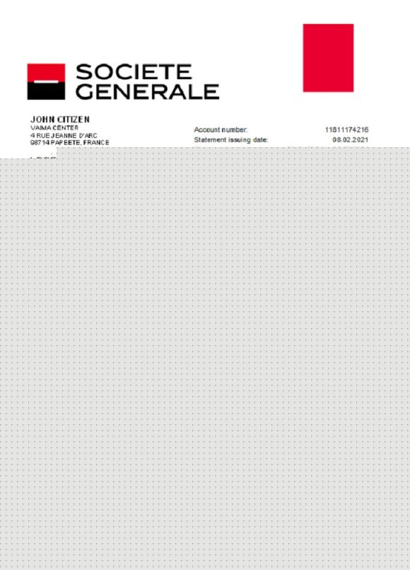 editable template, France Société Générale bank statement template in Excel and PDF format