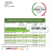 editable template, Italy Citibank statement template in .doc and .pdf format, fully editable