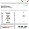 editable template, Cameroon Atlantic bank statement template in Word and PDF format