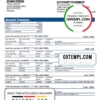 editable template, France La Banque Postale bank statement template in Word and PDF format