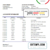 editable template, Denmark Nykredit bank statement easy to fill template in .xls and .pdf file format
