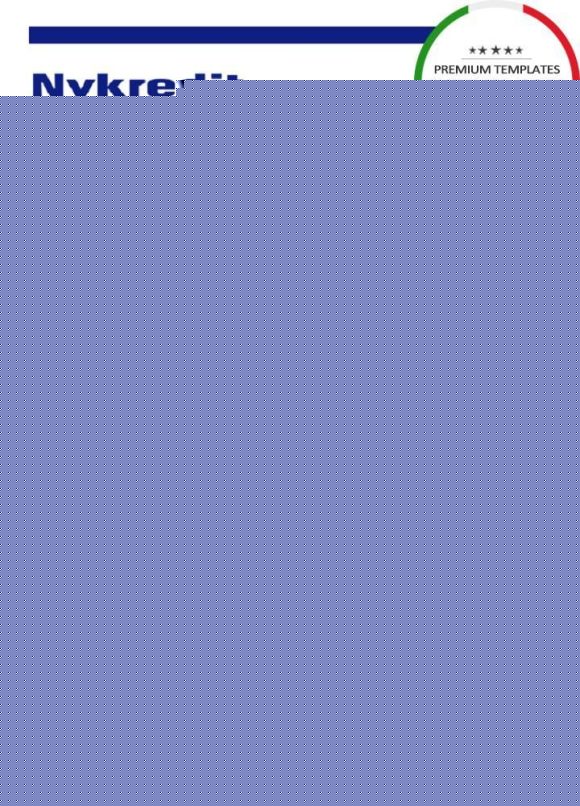 editable template, Denmark Nykredit bank statement easy to fill template in .xls and .pdf file format