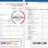 editable template, Canada Royal Bank of Canada (RBC) bank statement template in Word and PDF format (4 pages)