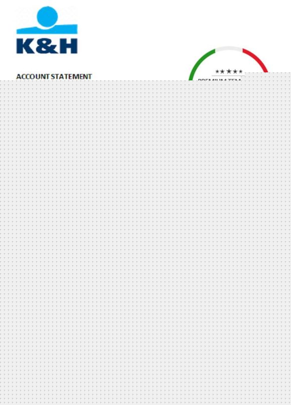 editable template, Hungary K&H Bank statement template in Word and PDF format