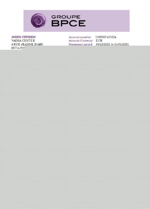 editable template, France Groupe BPCE bank statement easy to fill template in Excel and PDF format