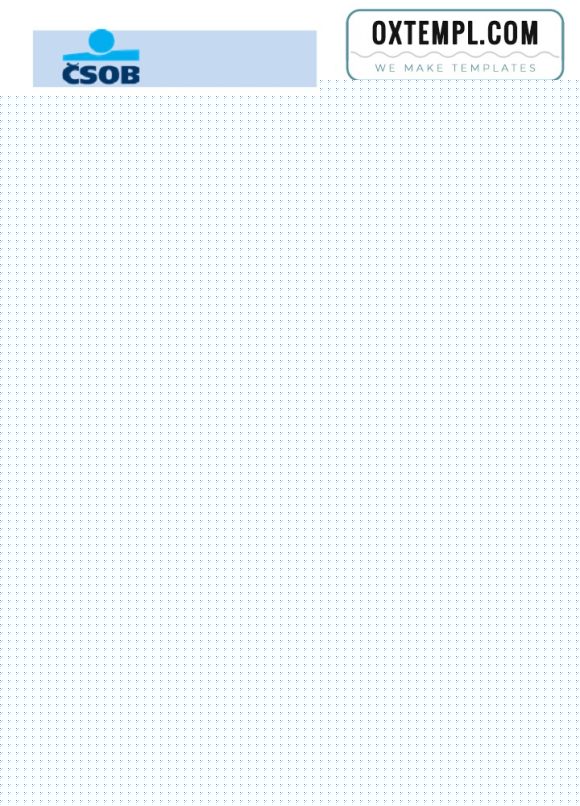 editable template, Czech Republic Československá Obchodní Banka bank statement easy to fill template in .xls and .pdf file format