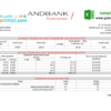 editable template, Andorra Andbank bank statement template in Excel and PDF format