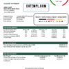 editable template, Kenya Co-Operative Bank proof of address statement template in Word and PDF format, .doc and .pdf format