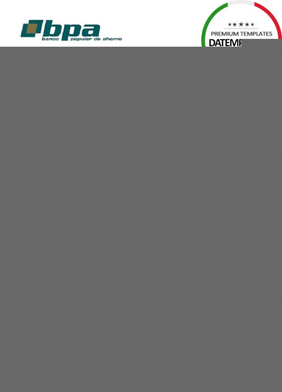 editable template, Cuba Banco Popular de Ahorro (BPA) bank statement easy to fill template in Excel and PDF format