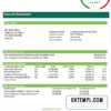 editable template, Croatia OTP proof of address bank statement template in Word and PDF format, .doc and .pdf format