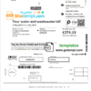 editable template, United Kingdom United Utilities water utility bill template in Word and PDF format
