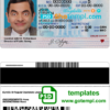 Alabama driver license PSD template