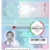 editable template, Albania passport template in PSD format
