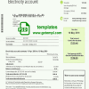 editable template, Australia Tru electricity utility bill template, fully editable in PSD format