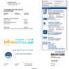 editable template, Australia Hunter Water utility bill template in Word and PDF format