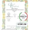 editable template, Australia Northern Territory decorative (commemorative) birth certificate template in PSD format, fully editable