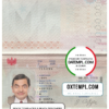 editable template, Austria passport template in PSD format
