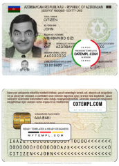 editable template, Azerbaijan ID template in PSD format