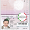 editable template, Bahrain passport template in PSD format, fully editable
