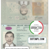 editable template, Belgium passport template in PSD format