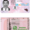 Belgium driver license PSD template