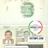 editable template, Bolivia passport template in PSD format, fully editable, with all fonts