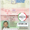 editable template, Burkina Faso passport template in PSD format, fully editable (2018 - present)