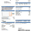 editable template, USA California City of St Helena utility bill template in Word and PDF format